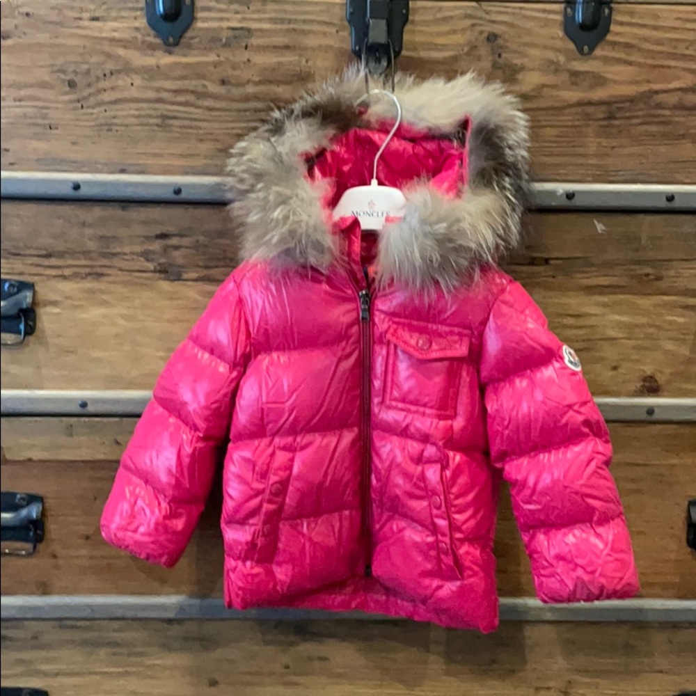 Moncler girls down puffer jacket.